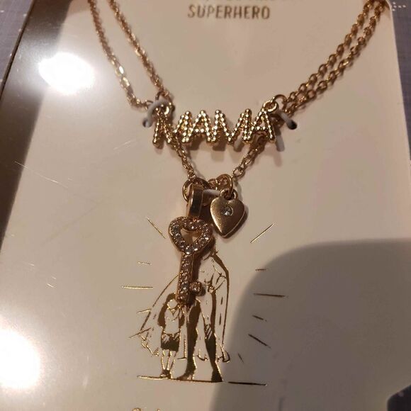 Cubic Zirconia 18" Adjustable "Mama" Necklace - Picture 4 of 4